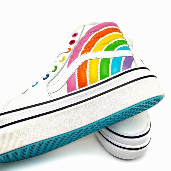 Vans Flour Shop x Super ComfyCush SK8-HI Rainbow Platform Sneakers Women’s 9 - Picture 6 of 12